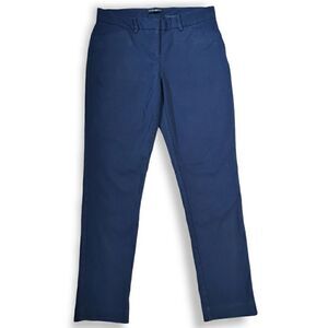 Mario Serrani Italy Blue slim skinny cropped stretch pants trousers size 4